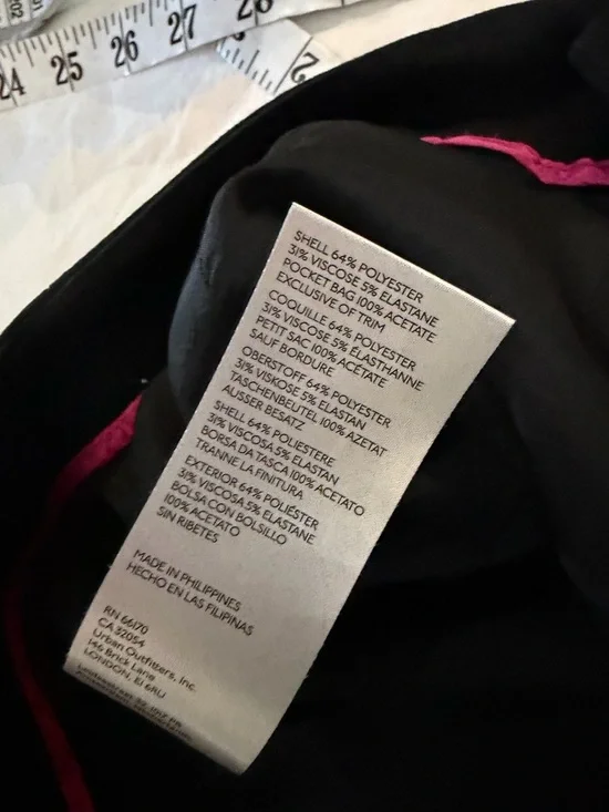 ANTHROPOLOGIE MAEVE Pleated Trousers Wide-Leg Black Pants 10 - Picture 9 of 14